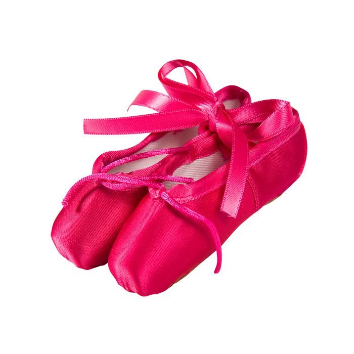 bright pink ballet shoes